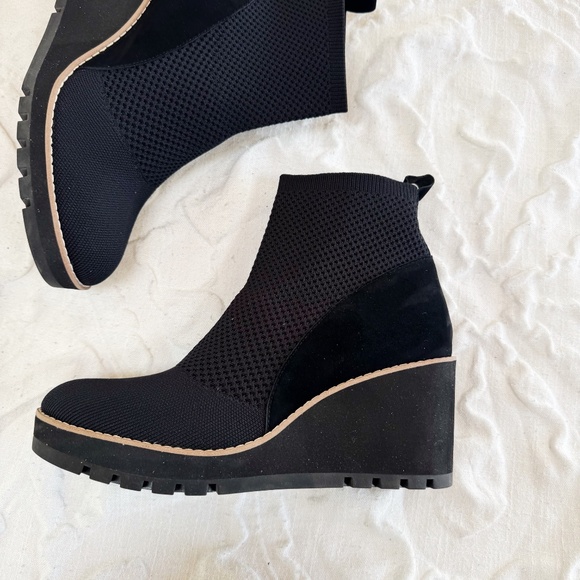 Eileen Fisher Quill Platform Wedge Bootie Size 9 New - Picture 2 of 8